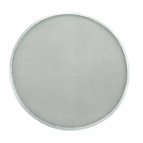 Winco 19-Inch Round Seamless Aluminum Pizza Screen – Even Crispness 1
