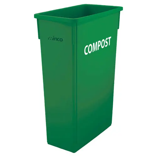 Winco 23-Gallon Slender Compost Bin – Eco-Friendly Green Design 1