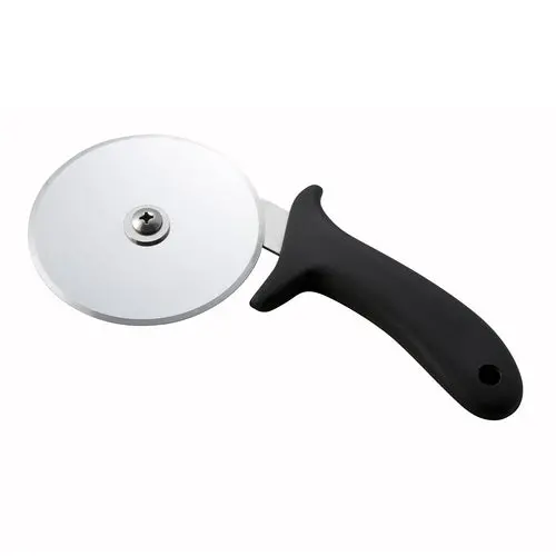 Winco 4-Inch Pizza Cutter – Black Polypropylene Handle & Sharp Wheel 1