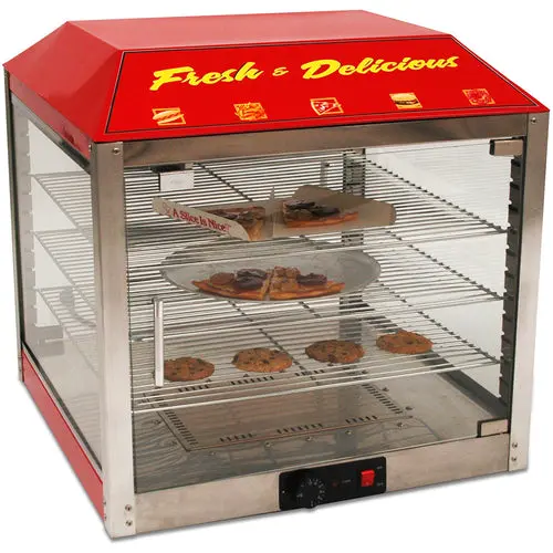 Winco 51048 Benchmarkusa 18-Inch Two-Door Heated Pass-Through Pizza Warmer And Display Unit 1