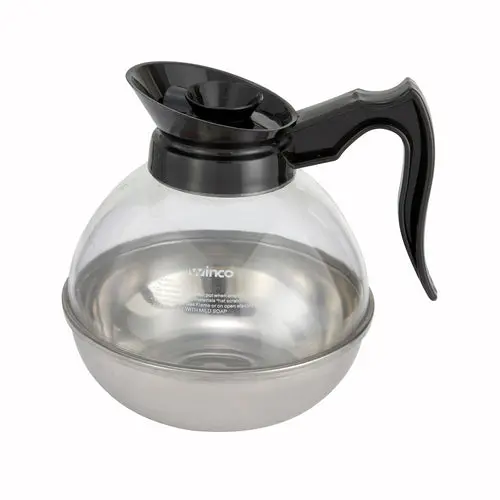 Winco 64 Oz Stainless Steel Coffee Decanter With Black Handle (Cd-64K) 1