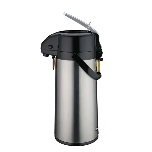 Winco Ap-822 Lever-Actuated Glass-Lined Airpot – 2.2L Insulated Beverage Server, Stainless Housing 1