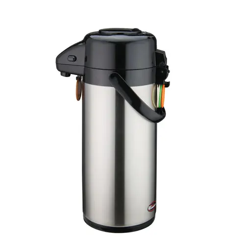 Winco Apsp-925 2.5-Liter Stainless Steel Lined Push Button Airpot – Compact Hot Dispenser 1