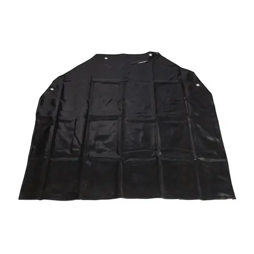 Winco Ba-La Heavy-Duty Latex-Coated Black Bib Apron 1