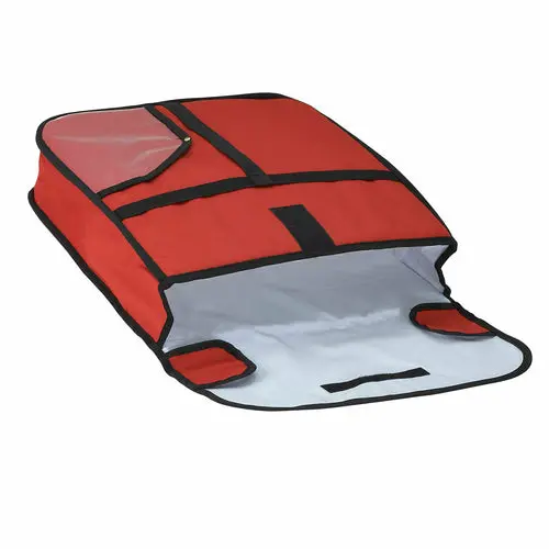 Winco Bgpz-18 Insulated Red Pizza Transport Bag – 18" X 18" X 5" 1