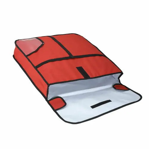Winco Bgpz-24 Insulated Red Pizza Delivery Bag – 24" X 24" X 5" 1
