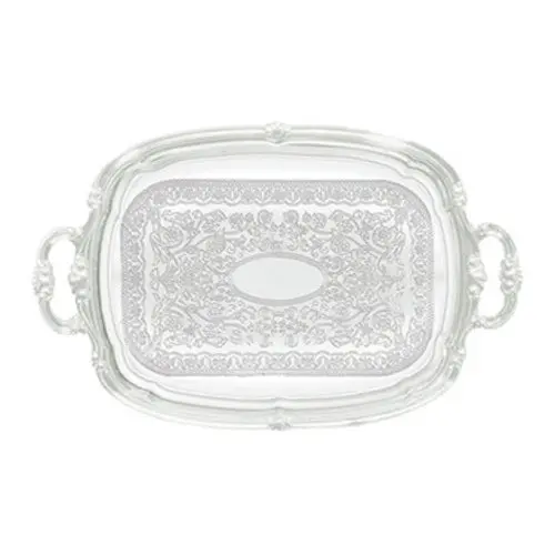 Winco Cmt-1912 19.5" X 12.5" Chrome-Plated Rectangular Serving Tray 1