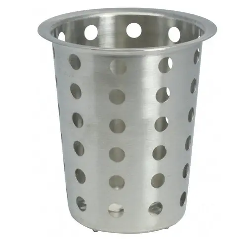 Winco Fc-Ss Perforated Stainless Steel Flatware Organizer Cylinder 1