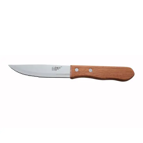 Winco Kb-30W Jumbo Steak Knife – 5" Serrated Blade With Solid Oak Handle 1