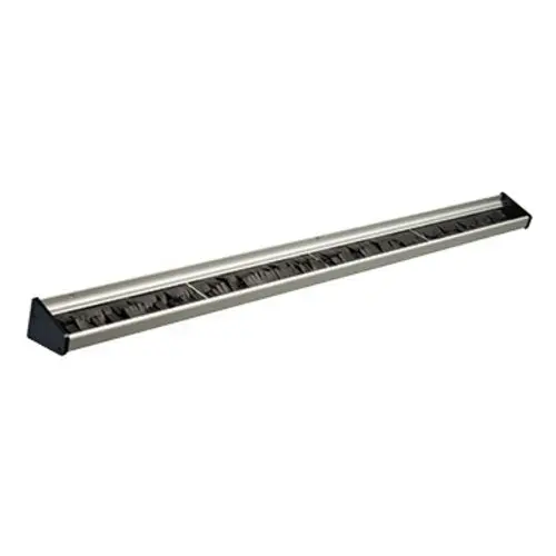Winco Mhh-24 24" Aluminum Mop/Broom Organizer With Rubber Bristle Grips 1