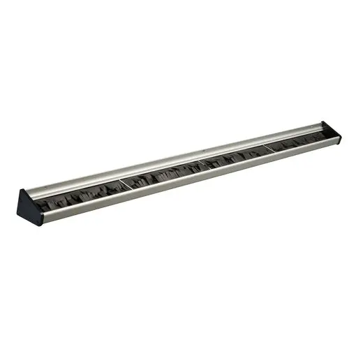 Winco Mhh-36 Aluminum 36" Mop And Broom Rack With Non-Marking Rubber Bristles 1