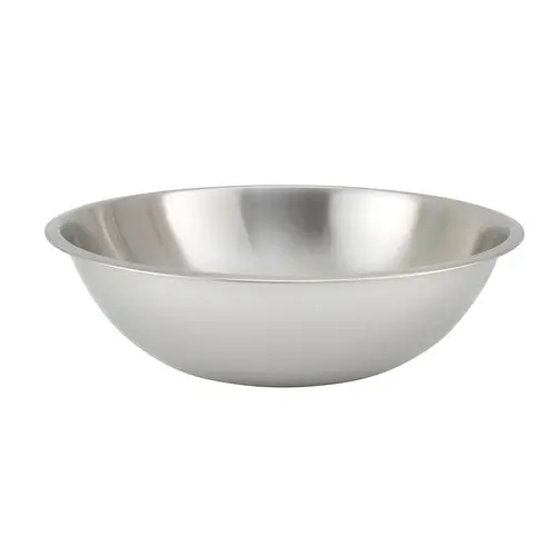 Winco Mxhv-1600 16-Quart Heavy-Duty Shallow Stainless Steel Mixing Bowl 1