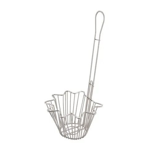 Winco Round Taco Bowl Fry Basket – 18" Ergonomic Handle Design 1