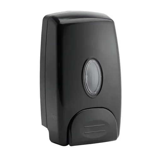 Winco Sd-100K Black Manual Bulk Soap Dispenser – 1-Liter Capacity 1
