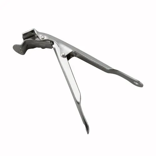Winco Stainless Steel Shallow Pizza Pan Gripper – 8-Inch Handle 1