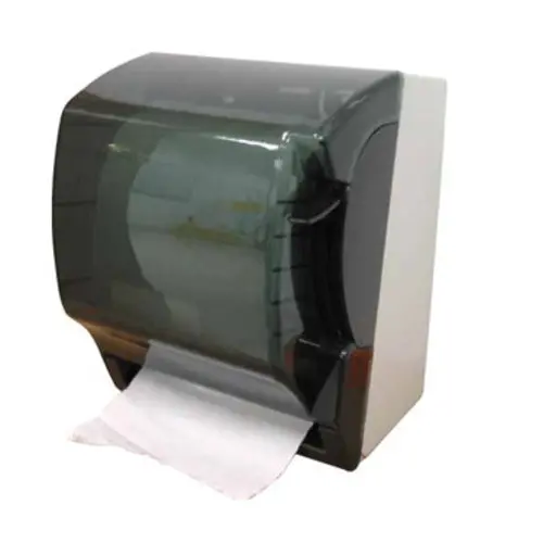 Winco Td-500 Lever-Activated Roll Paper Towel Dispenser – Black Plastic 1
