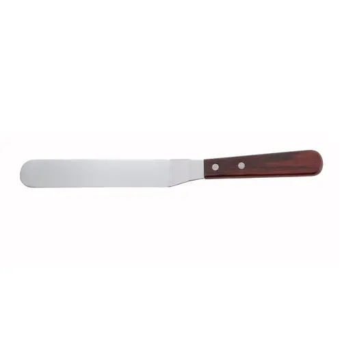 Winco Tos-7 Precision Offset Icing Spatula – 6-3/8" X 1-1/4" Blade On Wooden Handle 1