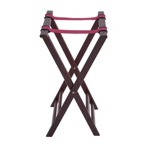 Winco Tr-34W Mahogany-Finish Folding Tray Stand – 32" Height For Cafeterias And Buffets 1