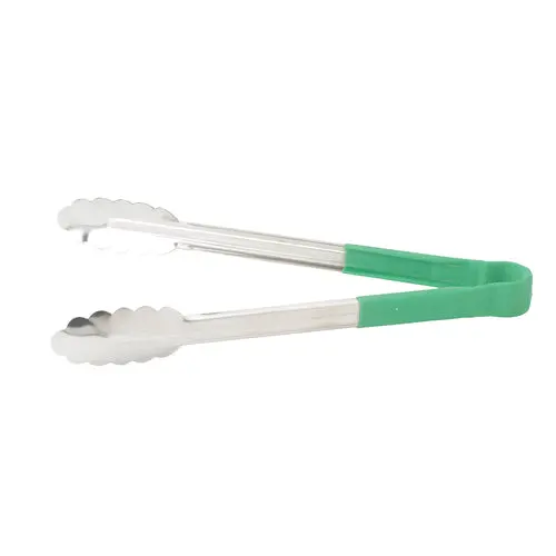 Winco Utph-12G 12-Inch Utility Tongs – Green Polypropylene Handle 1