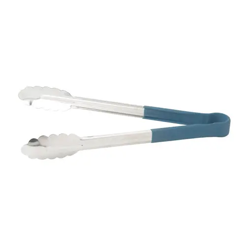 Winco Utph-9B 9-Inch Heavy-Duty Utility Tongs – Blue Polypropylene Handle 1