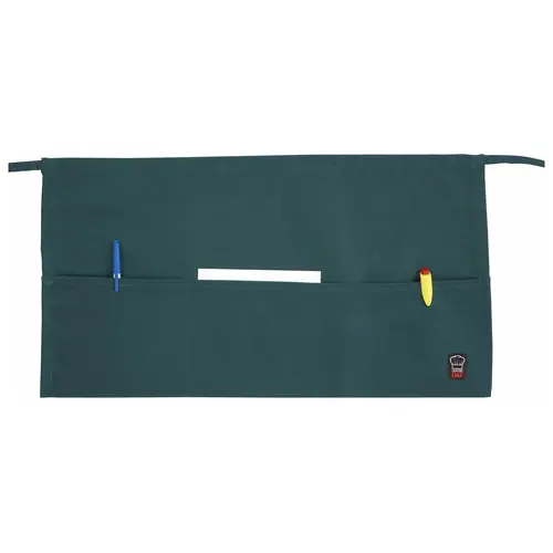 Winco Wa-1221G Signature Chef Green Waist Apron – Ergonomic Three-Pocket Construction 1
