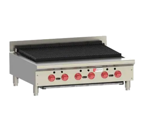 Wolf Acb36-Qs Commander Countertop Gas Charbroiler – 36-Inch, 6-Burner Professional Grill 1