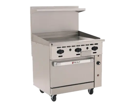 Wolf C36S-36G 36-Inch Challenger Xl Gas Range – 36-Inch Thermostatic Griddle + Standard Oven 1